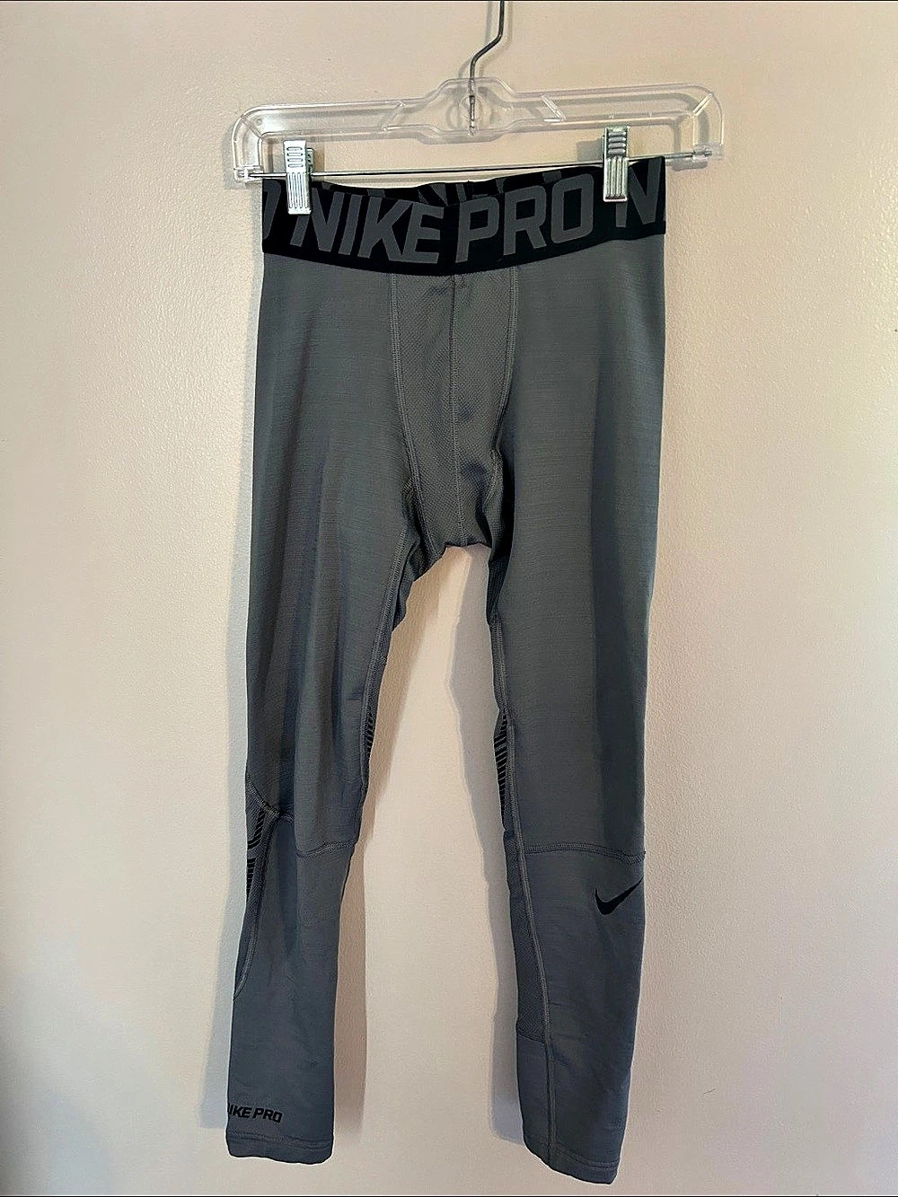 Nike Gray Pro Compression Leggings